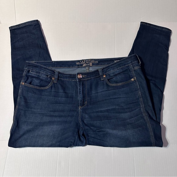 Seven7 Classic Melissa McCarthy Womens Skinny Tapered Jeans Plus Size 18 - Picture 2 of 13
